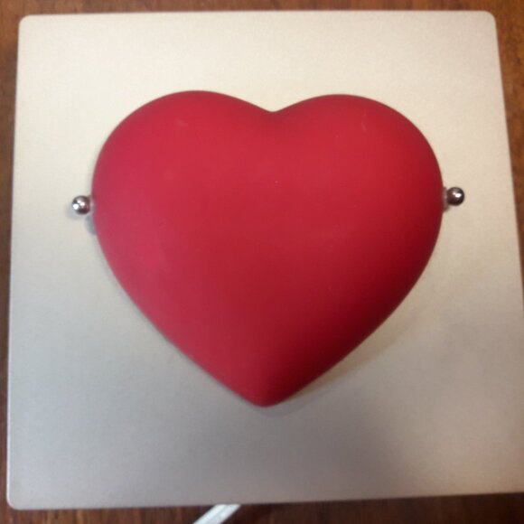 Rare Vintage IKEA Red Heart Wall Lamp Glass Metal Romance 90s Discontinued Light - Picture 4 of 10